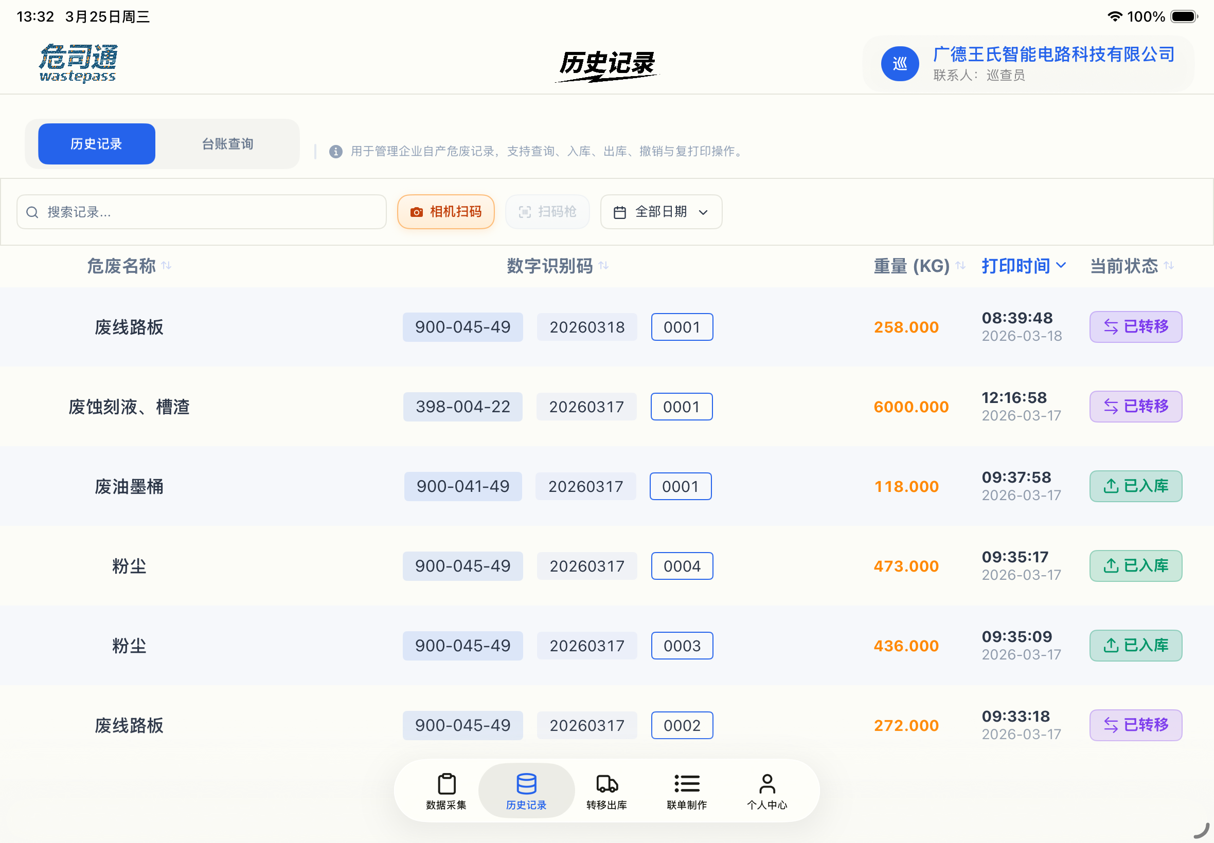 历史记录